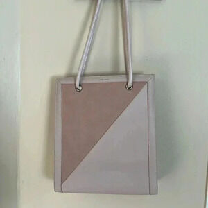 Pixie Mood Two-Tone Cream and Tan Tote Bag